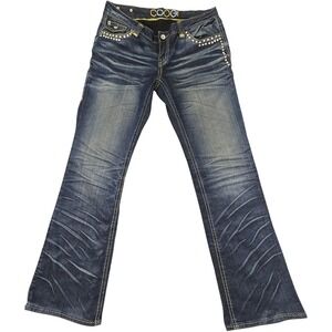 Vintage Coogi Jeans Women 11/12 Studded Flap Pocket Bootcut Y2K Low Rise
